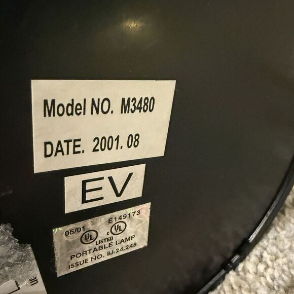 Mid Century Pottery Drip Glazed Table Lamp Green /Gold Lobed Base - Picture 4 of 4